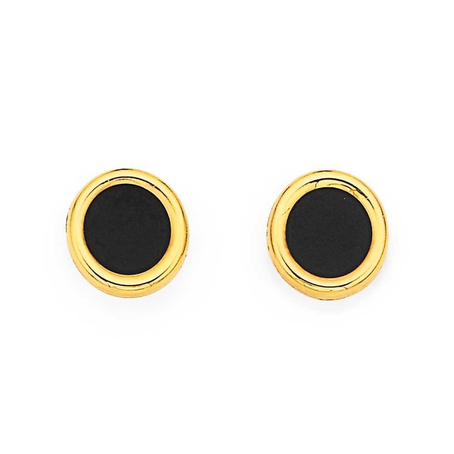 Earrings Pascoes | 9Ct Onyx Studs