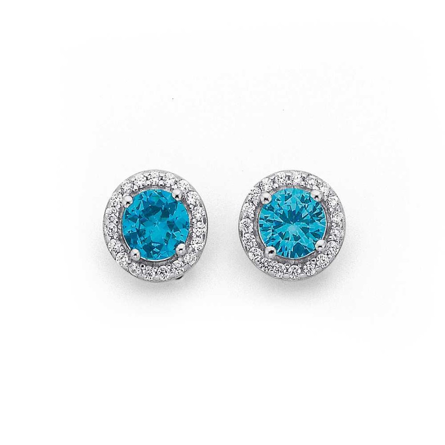 Earrings Pascoes | Sterling Silver Cubic Zirconia Studs