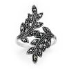 Rings Pascoes | Sterling Silver Marcasite Leaves Ring