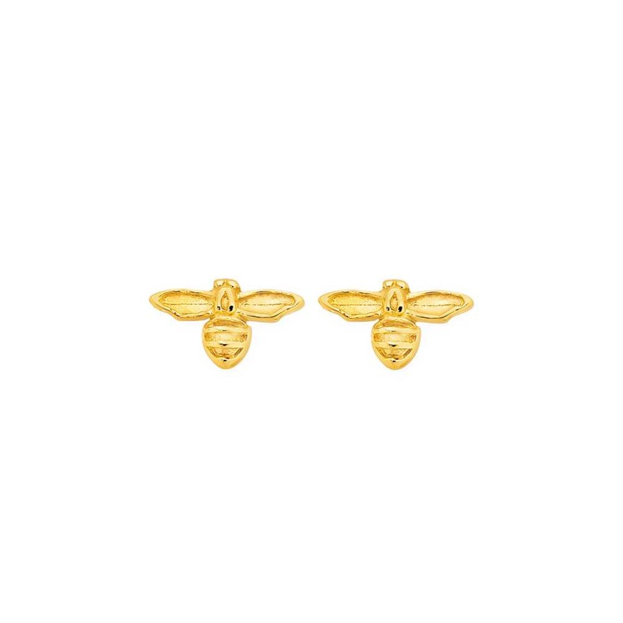 Earrings Pascoes | 9Ct Gold Bumble Bee Stud Earrings