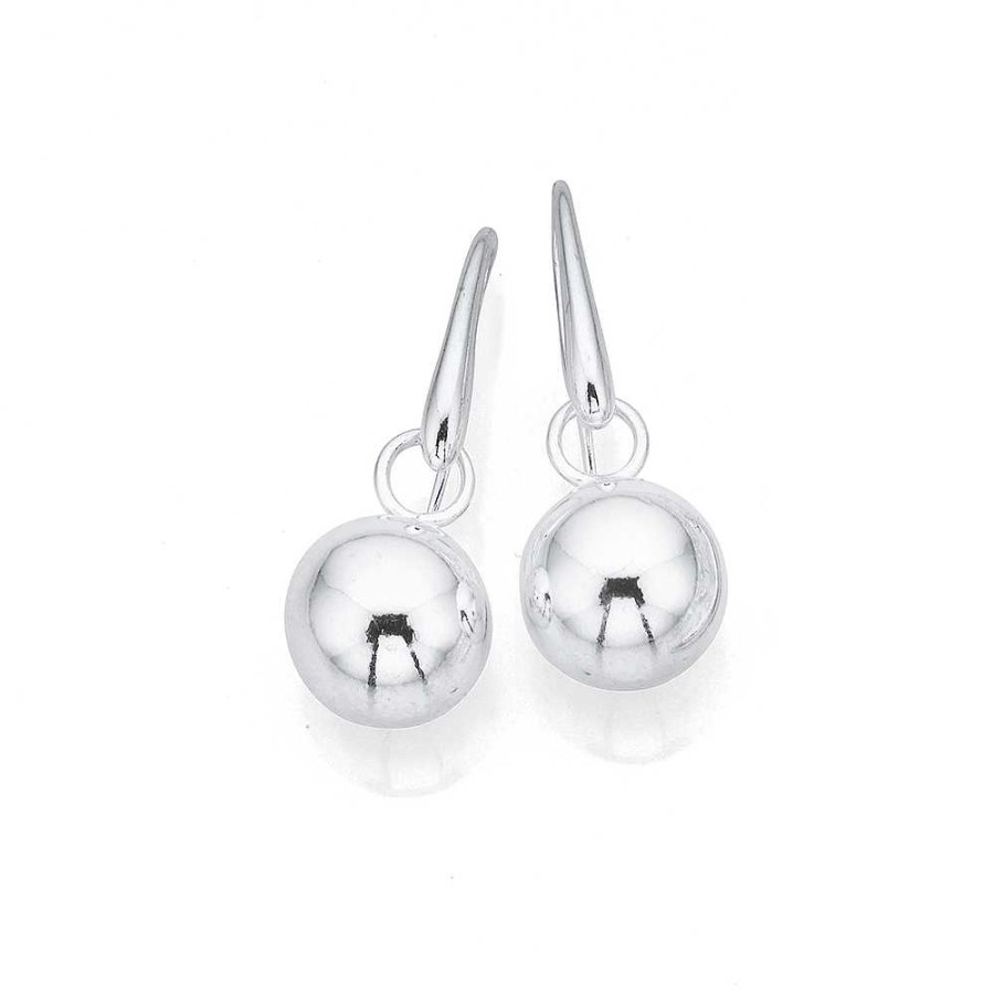 Earrings Pascoes | Sterling Silver 12Mm Ball Drop Earrings