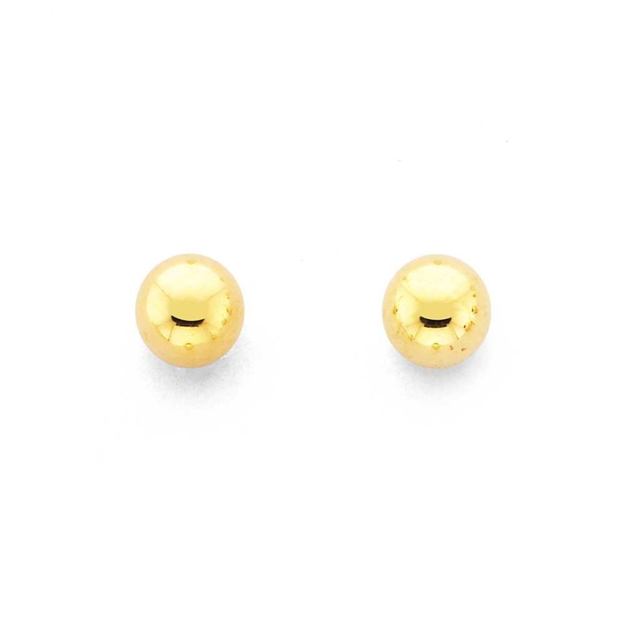 Earrings Pascoes | 9Ct Gold 3Mm Ball Stud Earrings