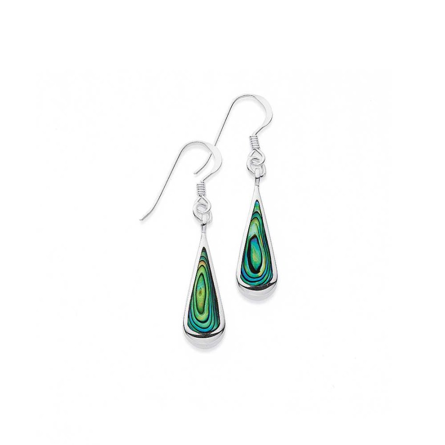 Earrings Pascoes | Paua Teardrop Earrings In Sterling Silver