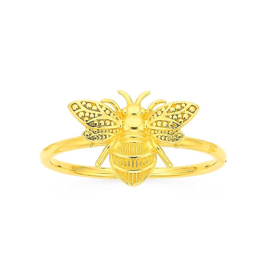 Rings Pascoes | 9Ct Gold Bumble Bee Dress Ring