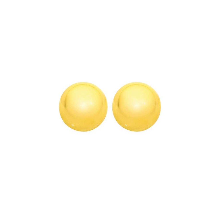 Earrings Pascoes | 9Ct 6Mm Flat Ball Stud Earrings