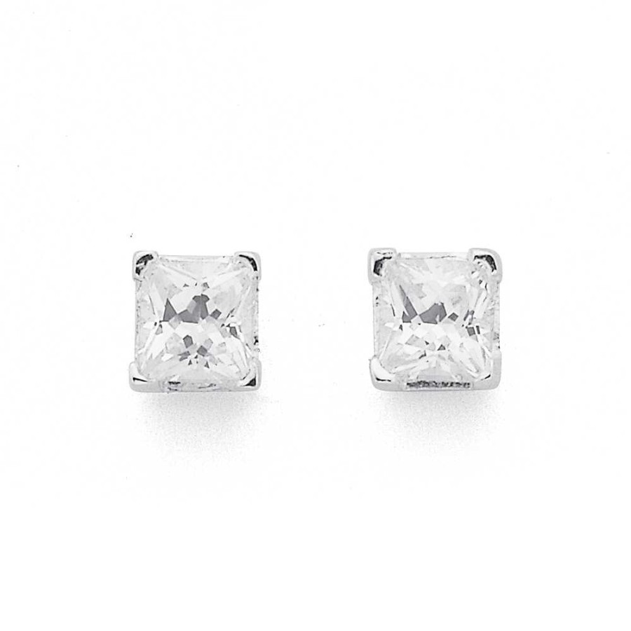 Earrings Pascoes | Sterling Silver Cubic Zirconia Studs