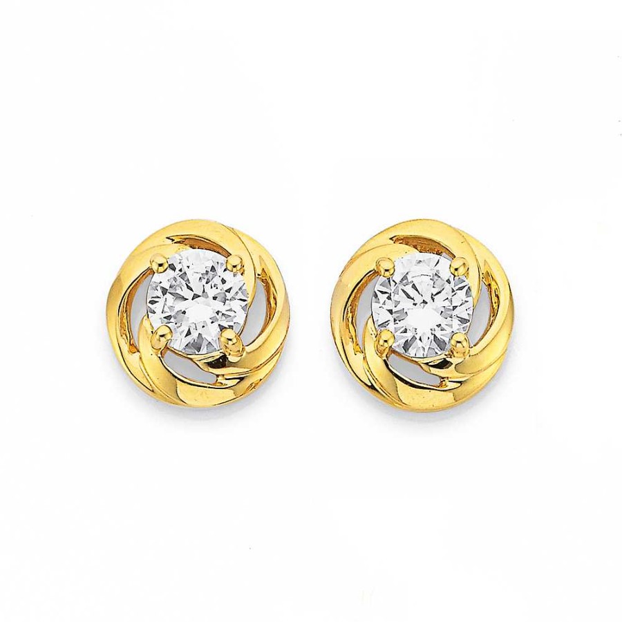 Earrings Pascoes | 9Ct Cubic Zirconia Studs