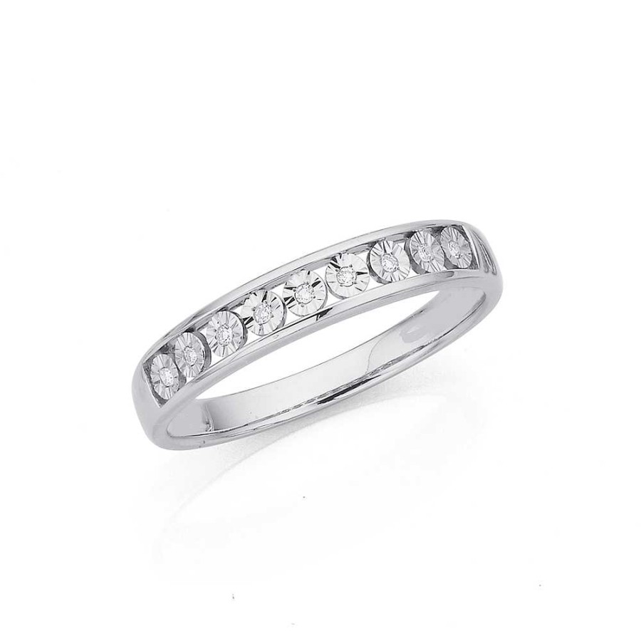 Rings Pascoes | 9Ct White Gold Diamond Band