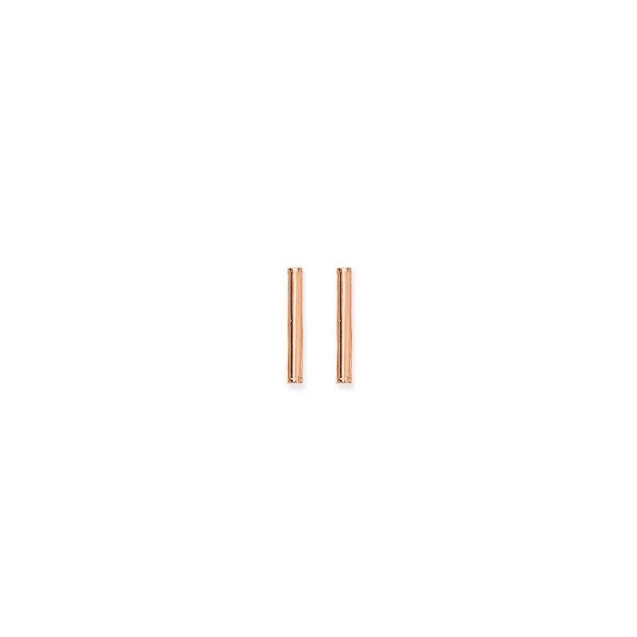 Earrings Pascoes | 9Ct Rose Gold Bar Stud Earrings