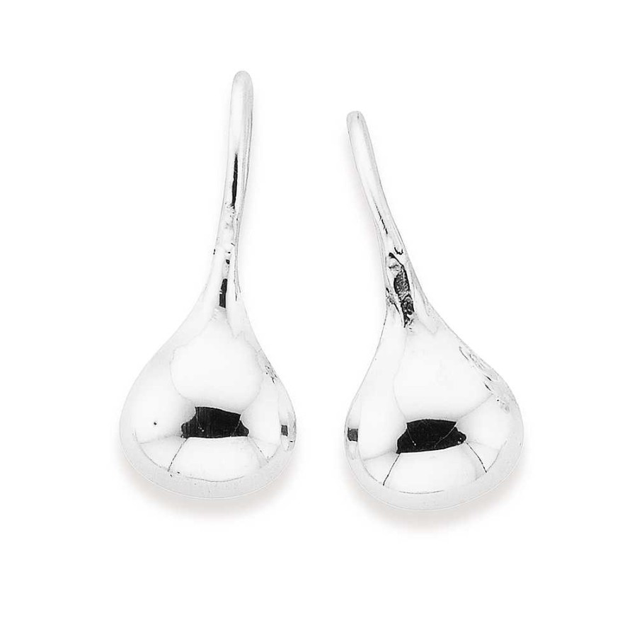 Earrings Pascoes | Mini Teardrop Hook Earrings In Sterling Silver