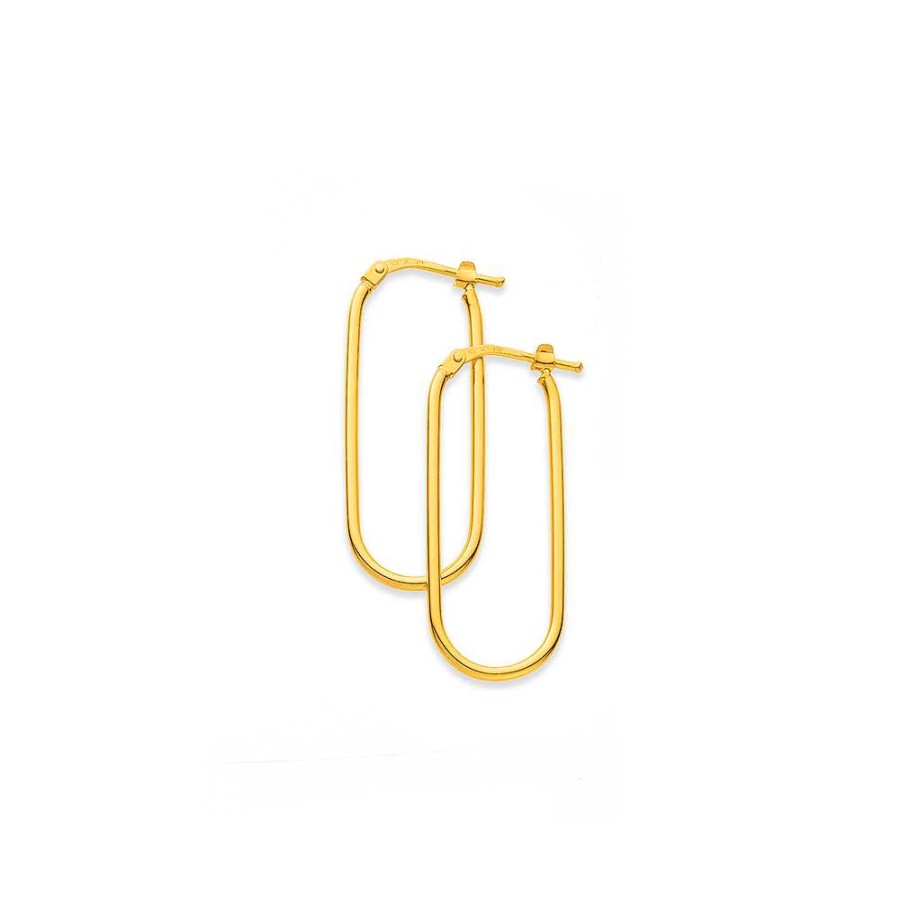 Earrings Pascoes | 9Ct Paperclip Style Hoops