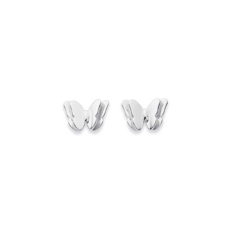 Earrings Pascoes | Butterfly Studs In Sterling Silver