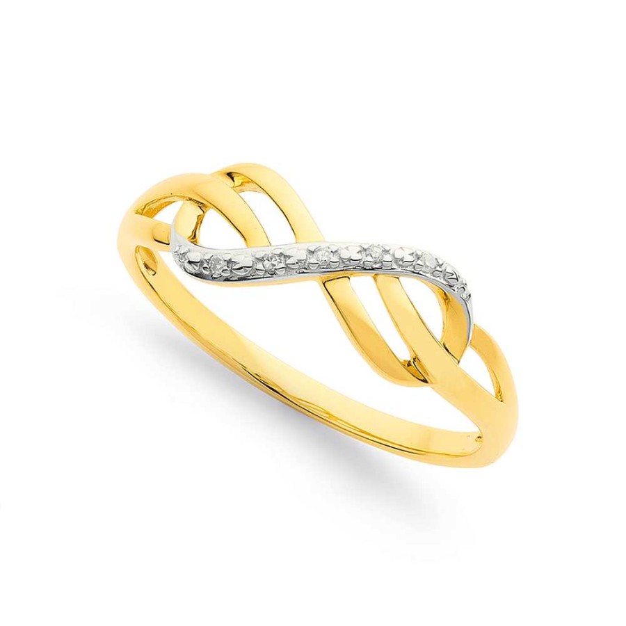 Rings Pascoes | 9Ct Diamond Infinity Ring