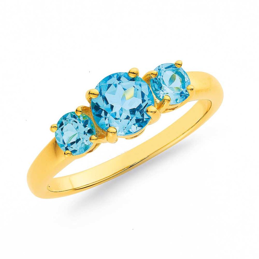 Rings Pascoes | 9Ct Blue Topaz Ring