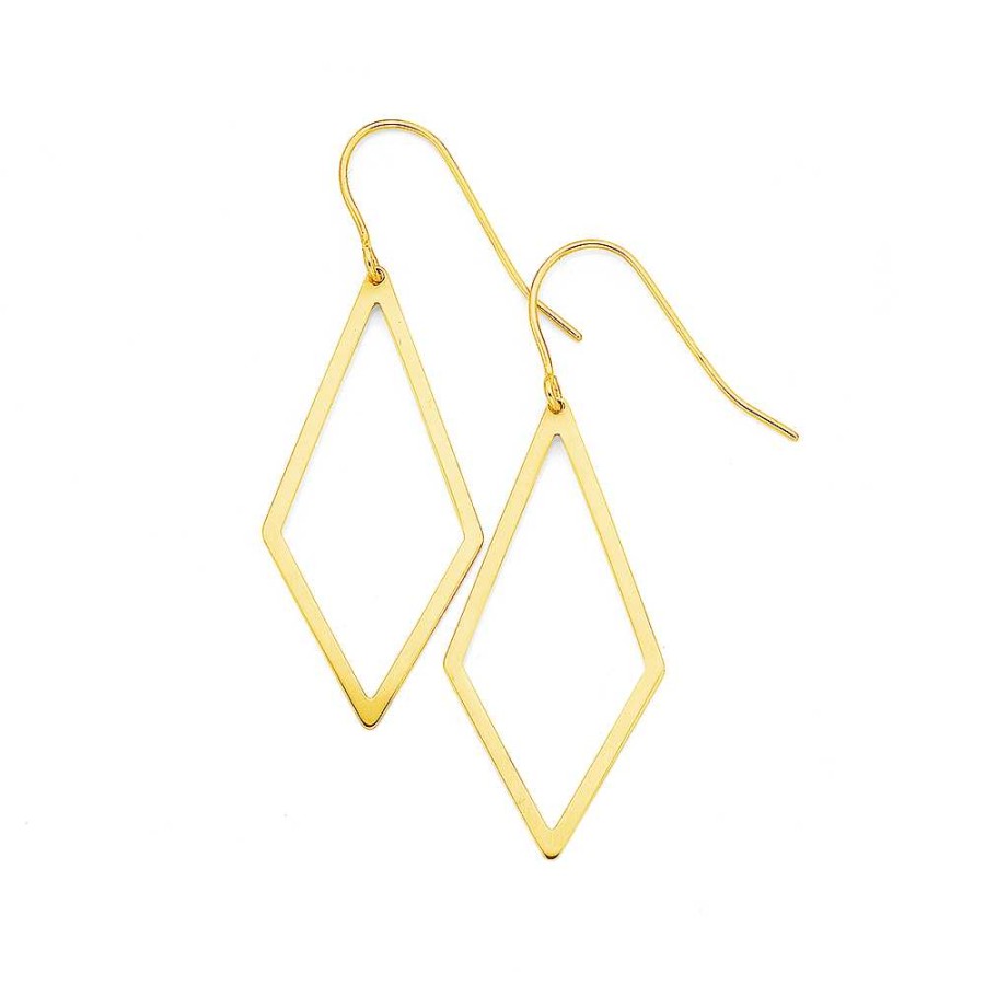 Earrings Pascoes | 9Ct Gold Kite Drop Earrings