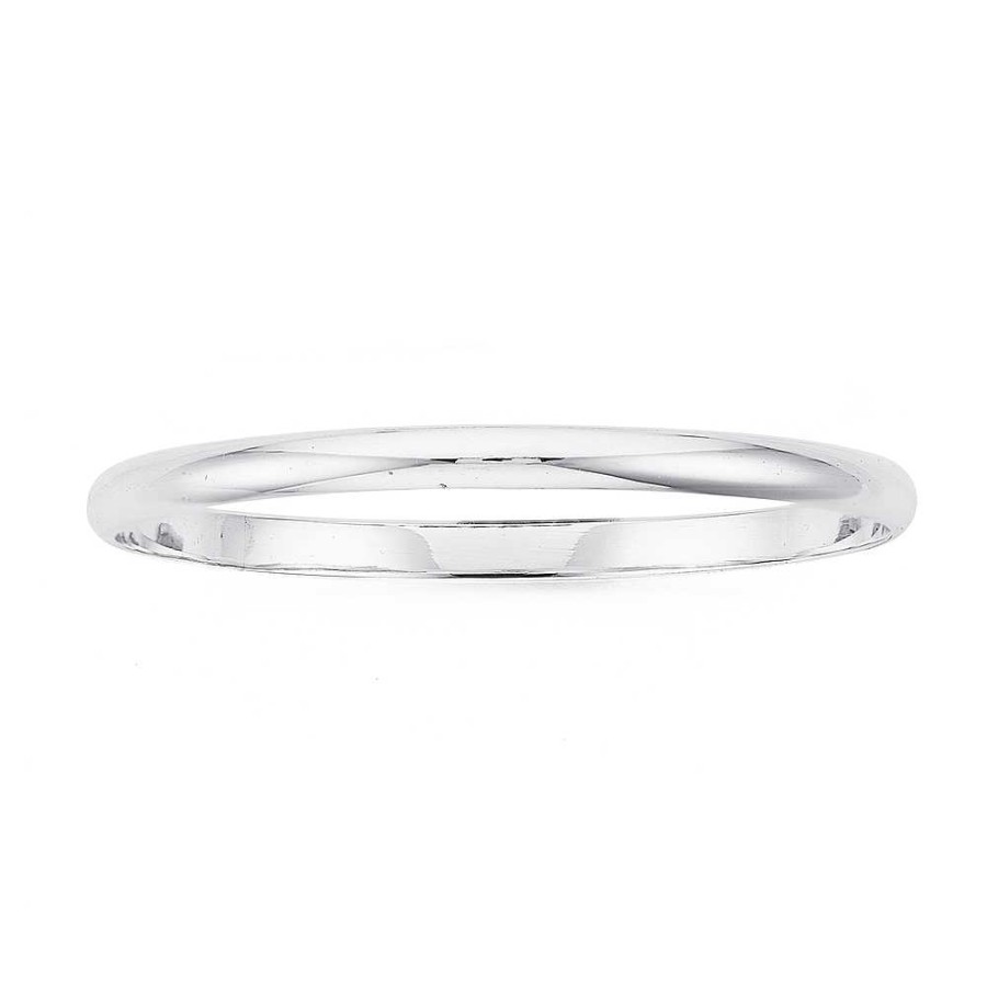 Bangles Pascoes | Sterling Silver 5.5X68Mm Bangle