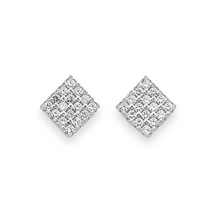 Earrings Pascoes | Sterling Silver Cubic Zirconia Studs