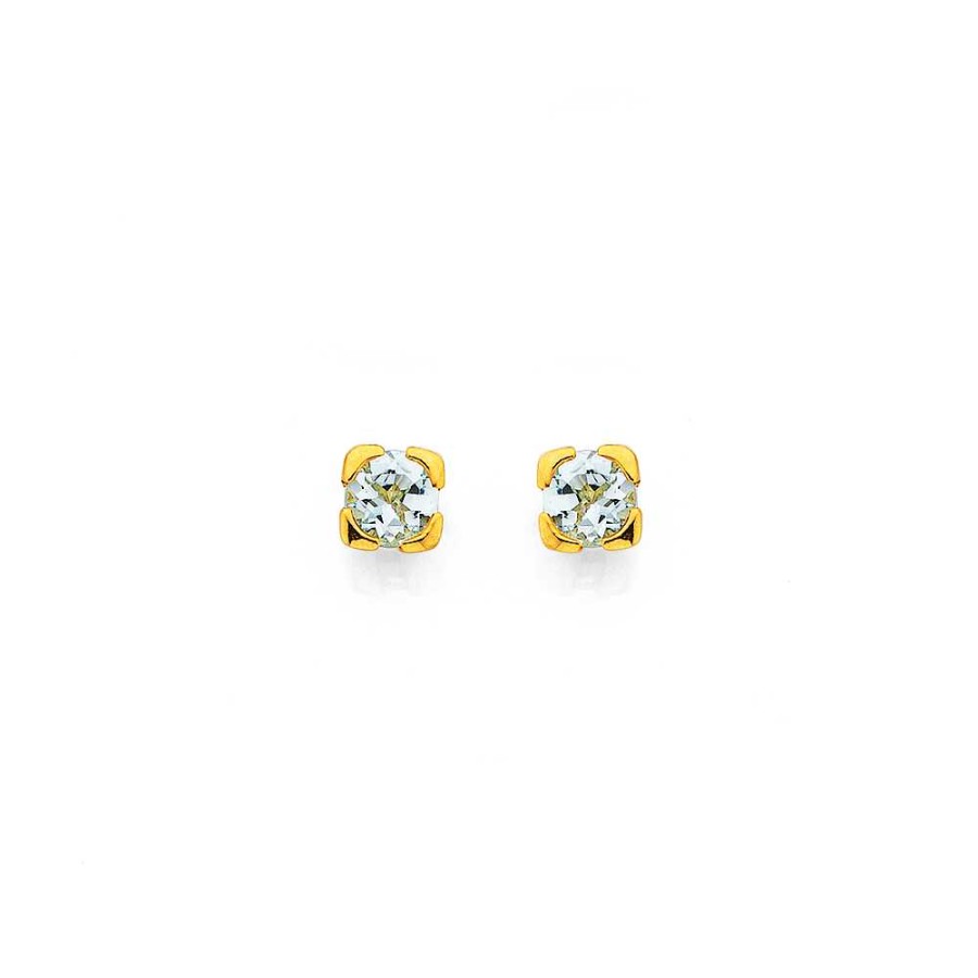 Earrings Pascoes | 9Ct Aquamarine Studs