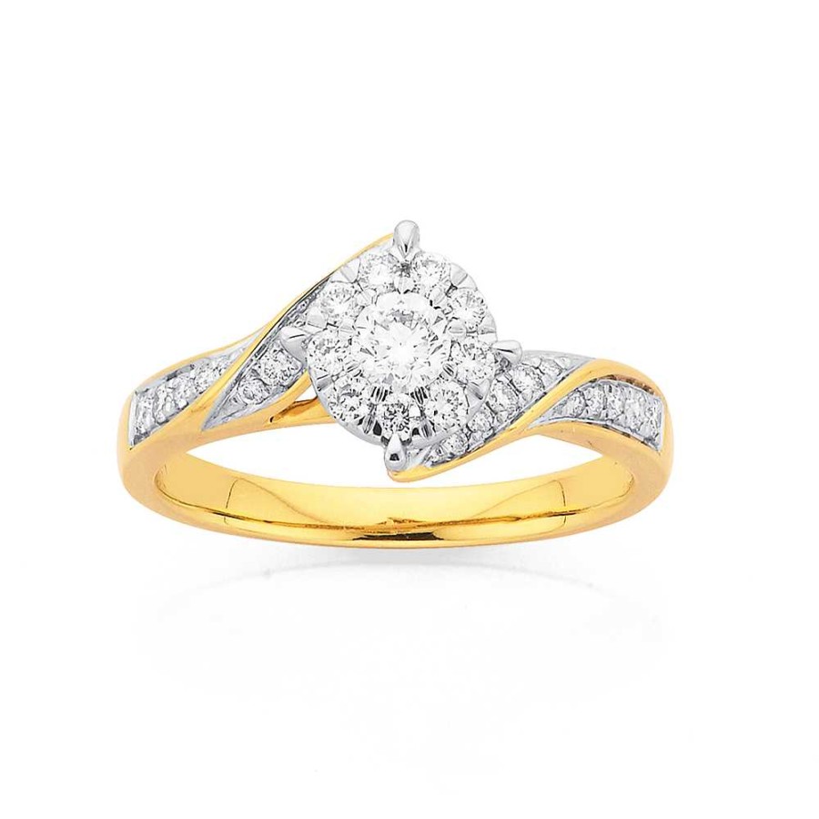 Rings Pascoes | 9Ct Gold Diamond Ring