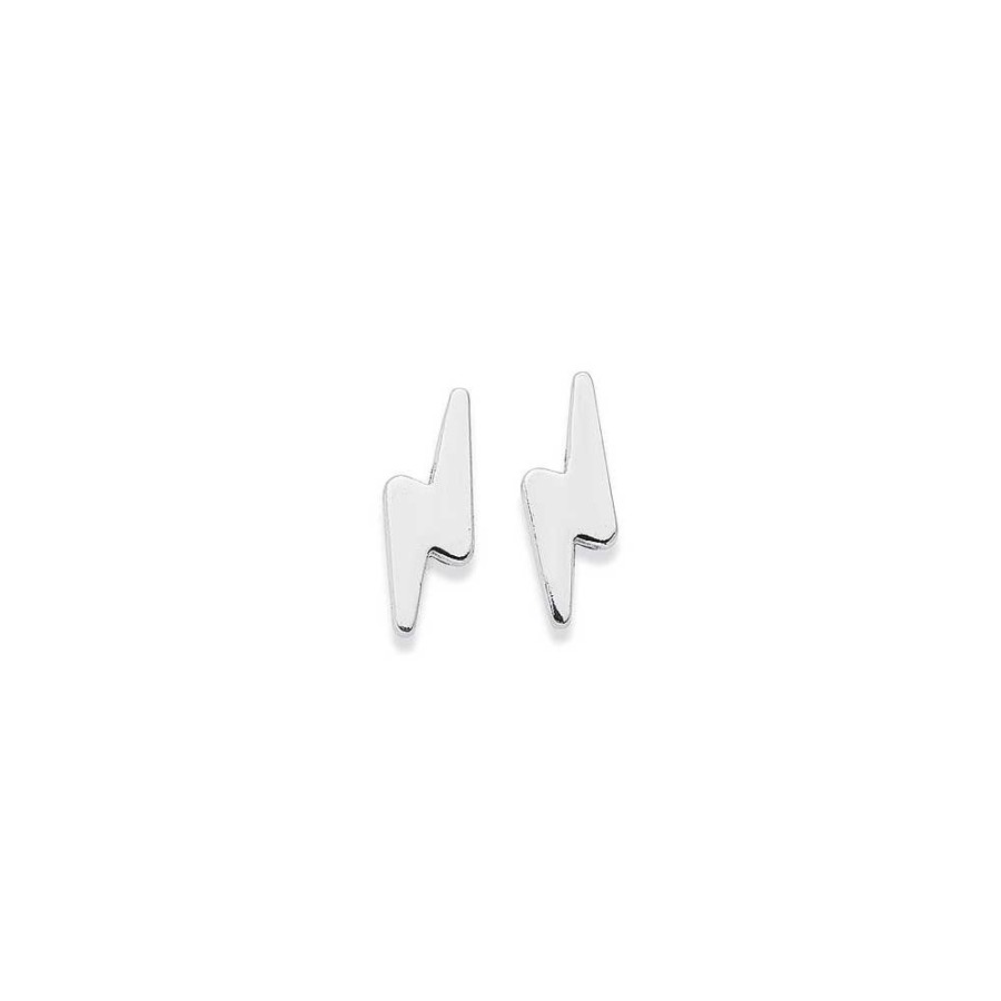 Earrings Pascoes | Sterling Silver Lightening Bolt Studs