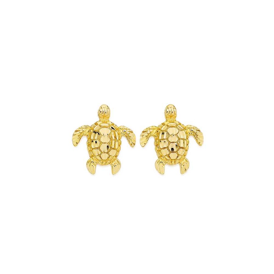 Earrings Pascoes | 9Ct Gold Turtle Stud Earrings