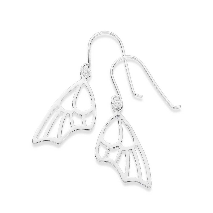 Earrings Pascoes | Sterling Silver Butterfly Wing Earrings