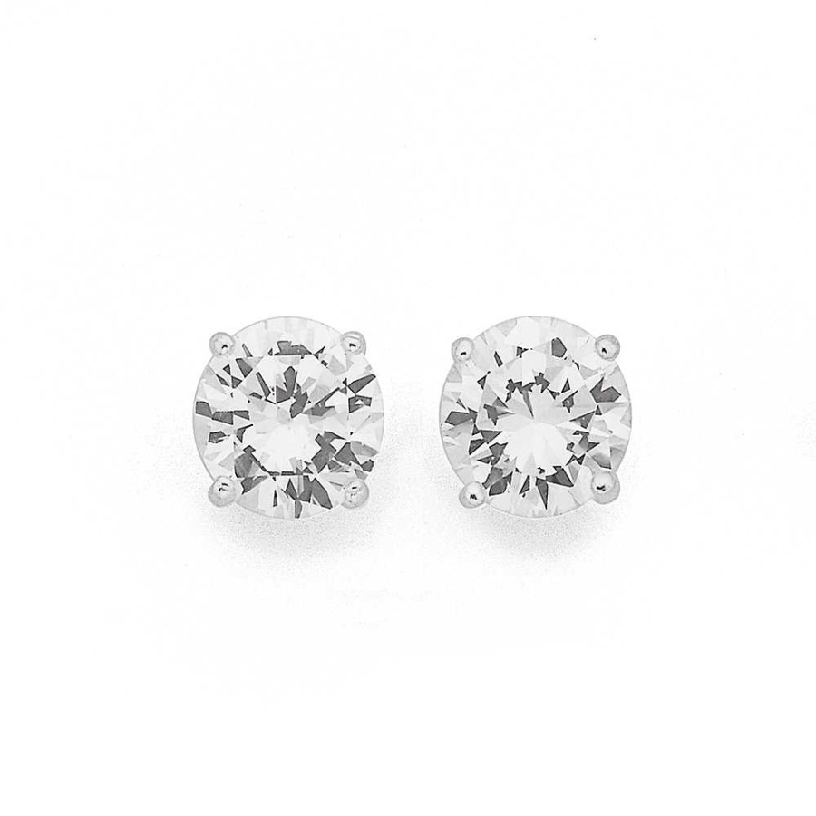 Earrings Pascoes | Sterling Silver Cubic Zirconia Studs