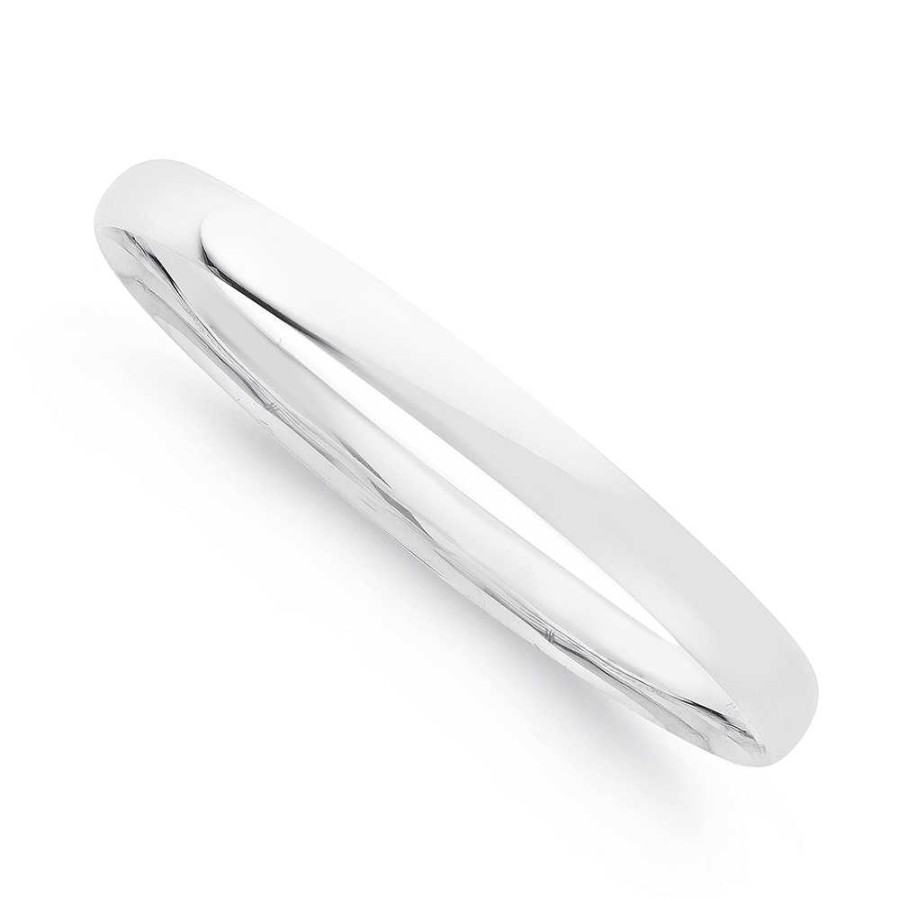 Bangles Pascoes | Sterling Silver 7X65Mm Solid Comfort Bangle