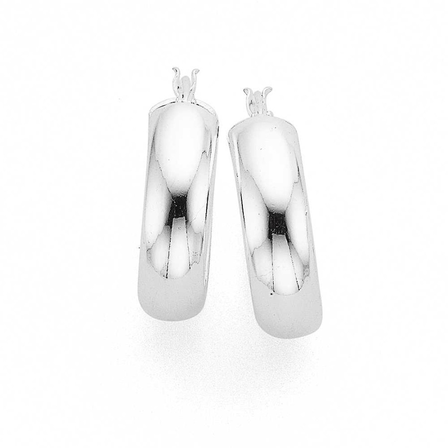 Earrings Pascoes | Sterling Silver 15Mm Hoop Earrings