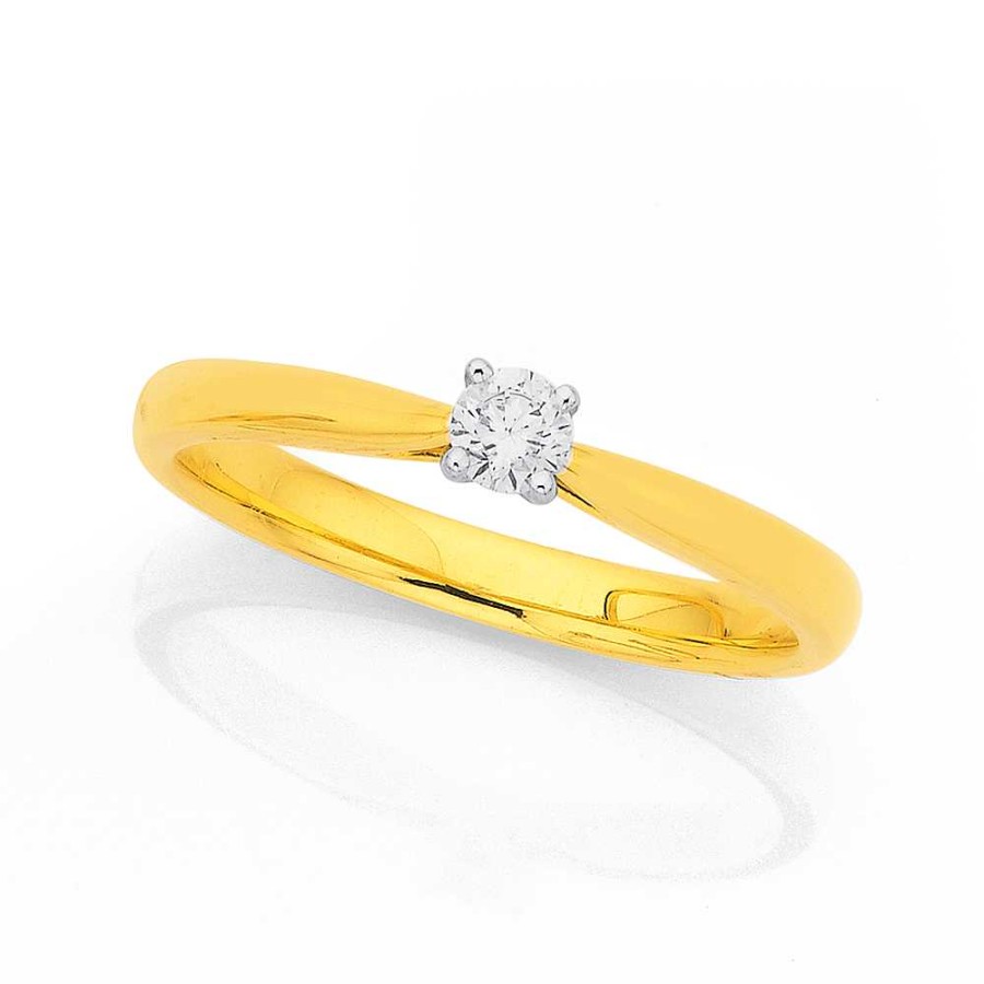 Rings Pascoes | 9Ct, Diamond Solitaire Ring Tdw=.15Ct