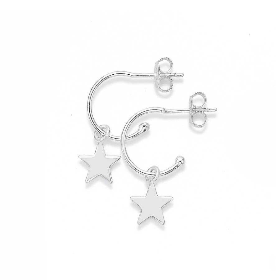 Earrings Pascoes | Sterling Silver Star Charm Earrings