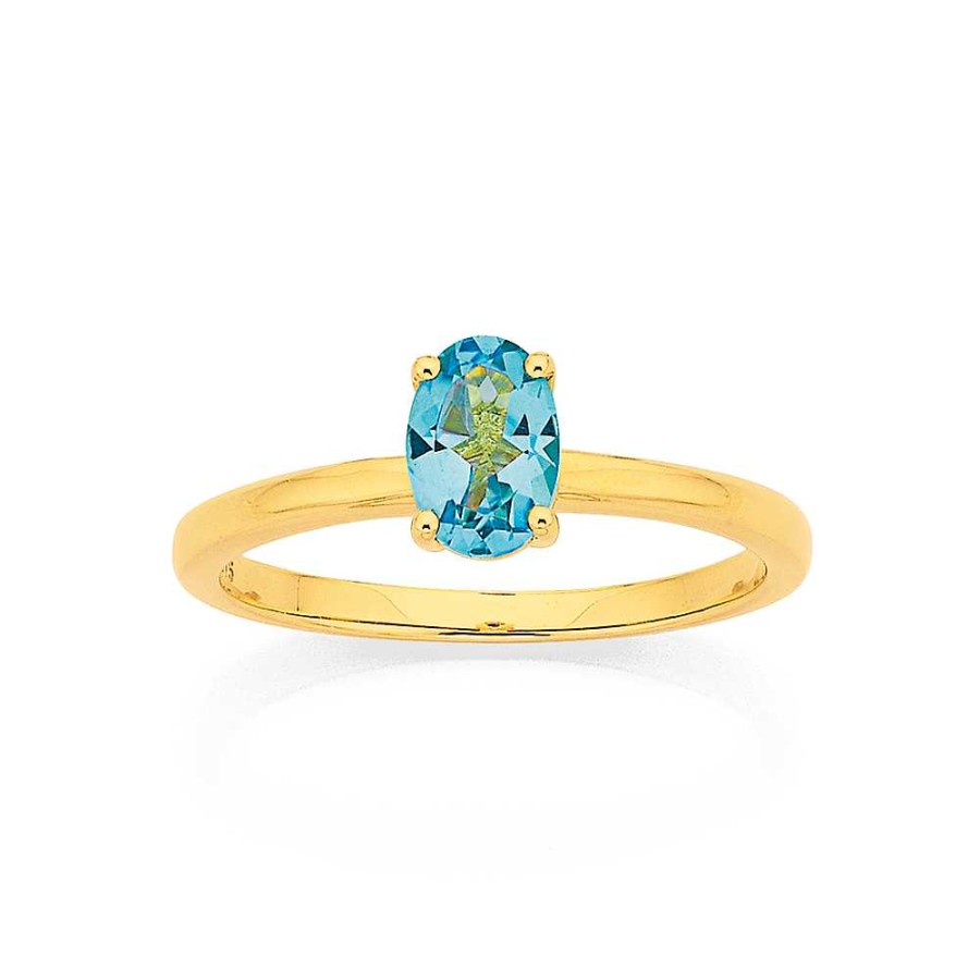 Rings Pascoes | 9Ct Blue Topaz Ring