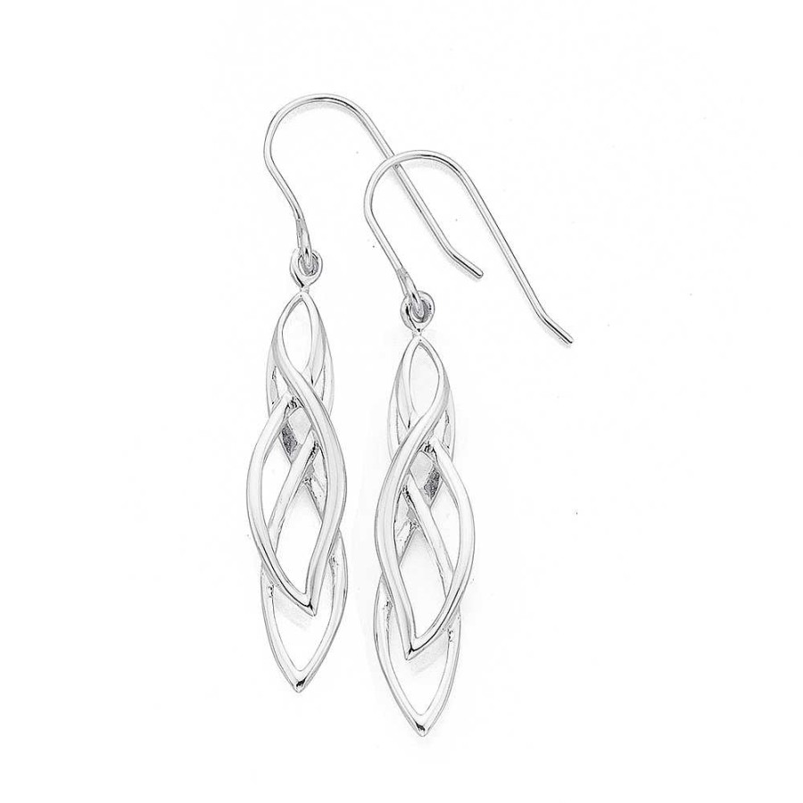 Earrings Pascoes | Fancy Drop Earring In Sterling Silver