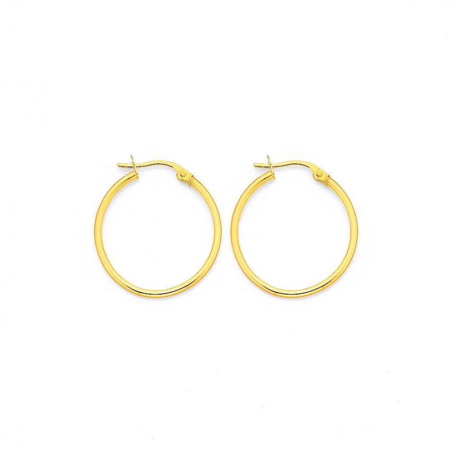 Earrings Pascoes | 9Ct 1.5X23Mm Hoops