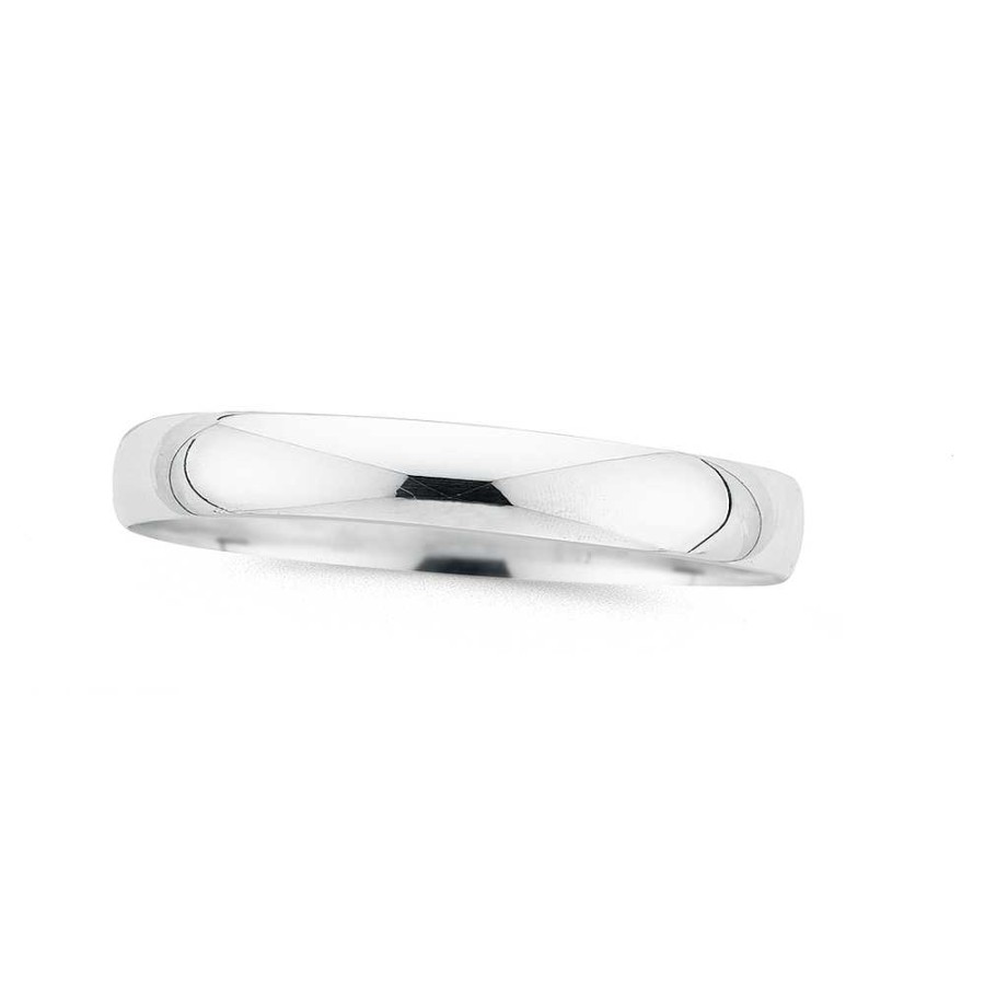 Bangles Pascoes | Silver 65Mm 10Mm Round Solid Half Round Bangle