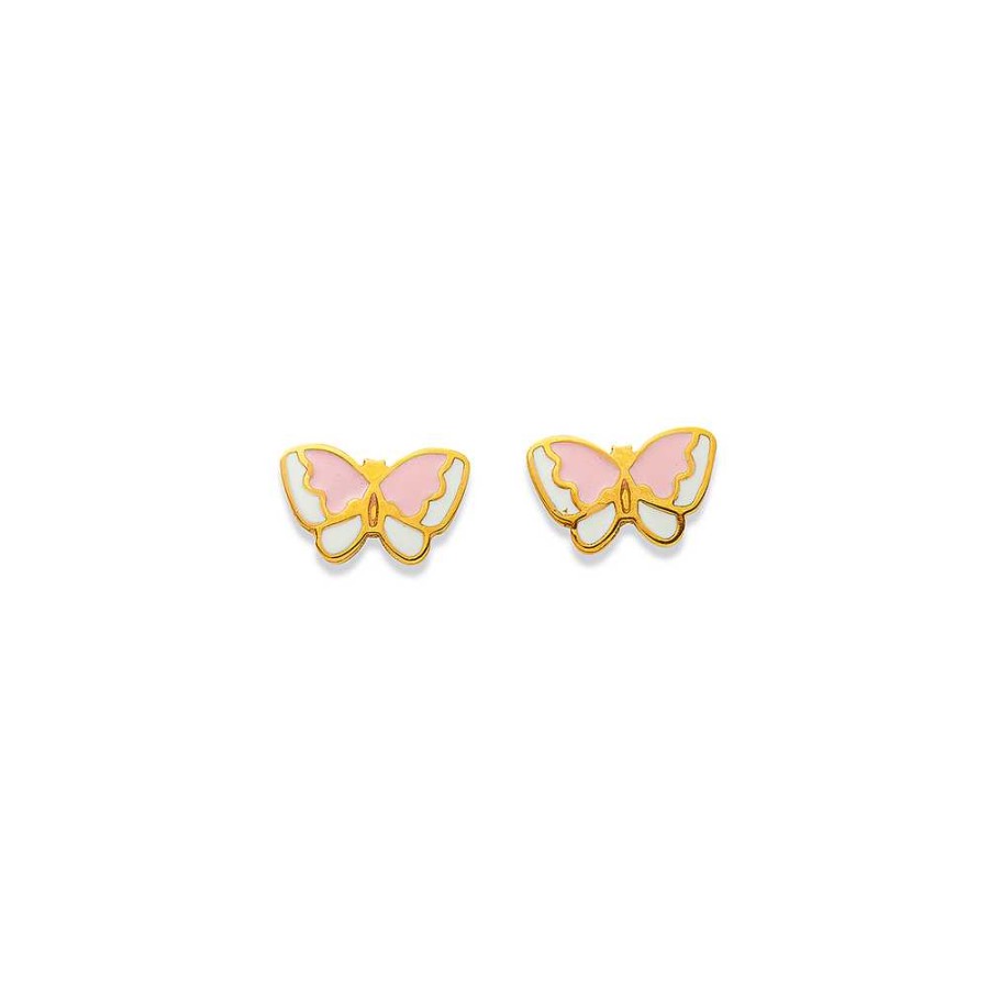 Earrings Pascoes | 9Ct Enamel Butterfly Studs