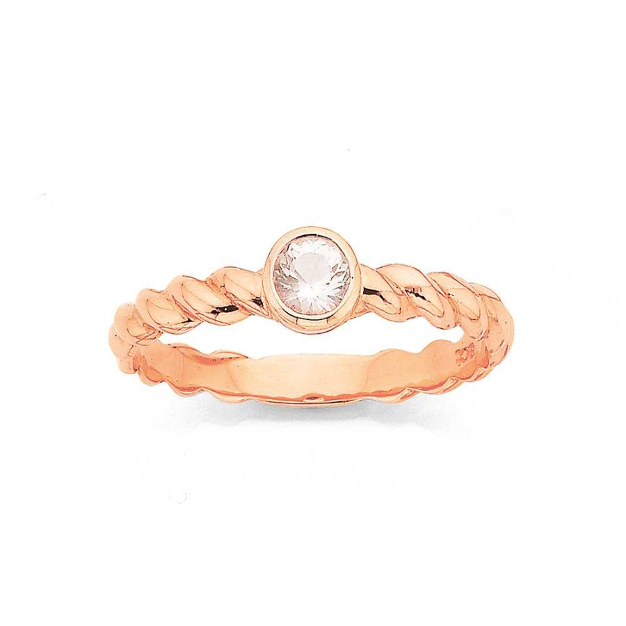 Rings Pascoes | 9Ct Rose Gold Rose Quartz Ring