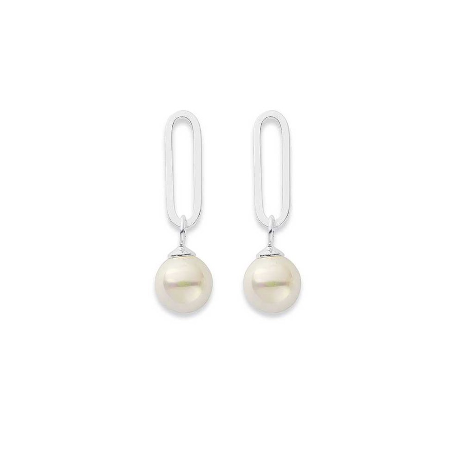 Earrings Pascoes | Sterling Silver Shell Pearl Earrings