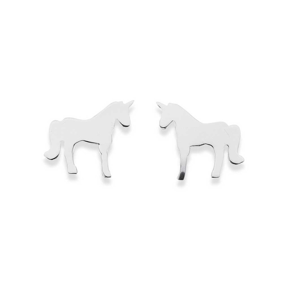 Earrings Pascoes | Sterling Silver Unicorn Stud Earrings