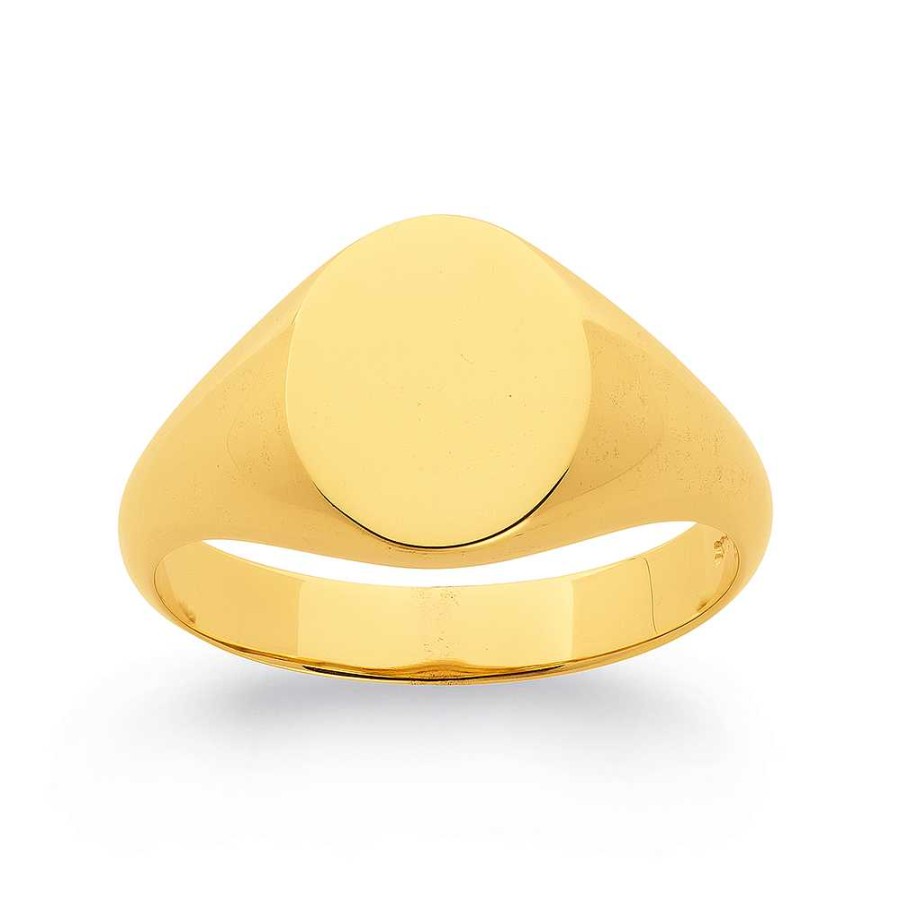 Rings Pascoes | 9Ct Oval Signet Ring