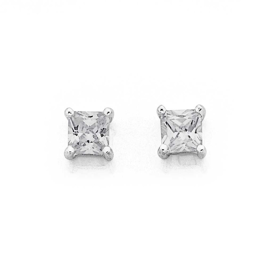 Earrings Pascoes | Sterling Silver Cubic Zirconia Studs