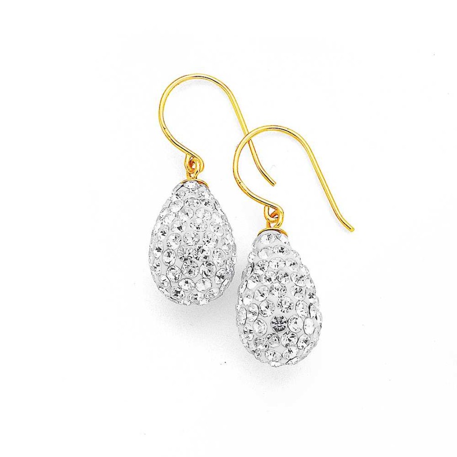 Earrings Pascoes | 9Ct Crystal Bomber Drop Earrings