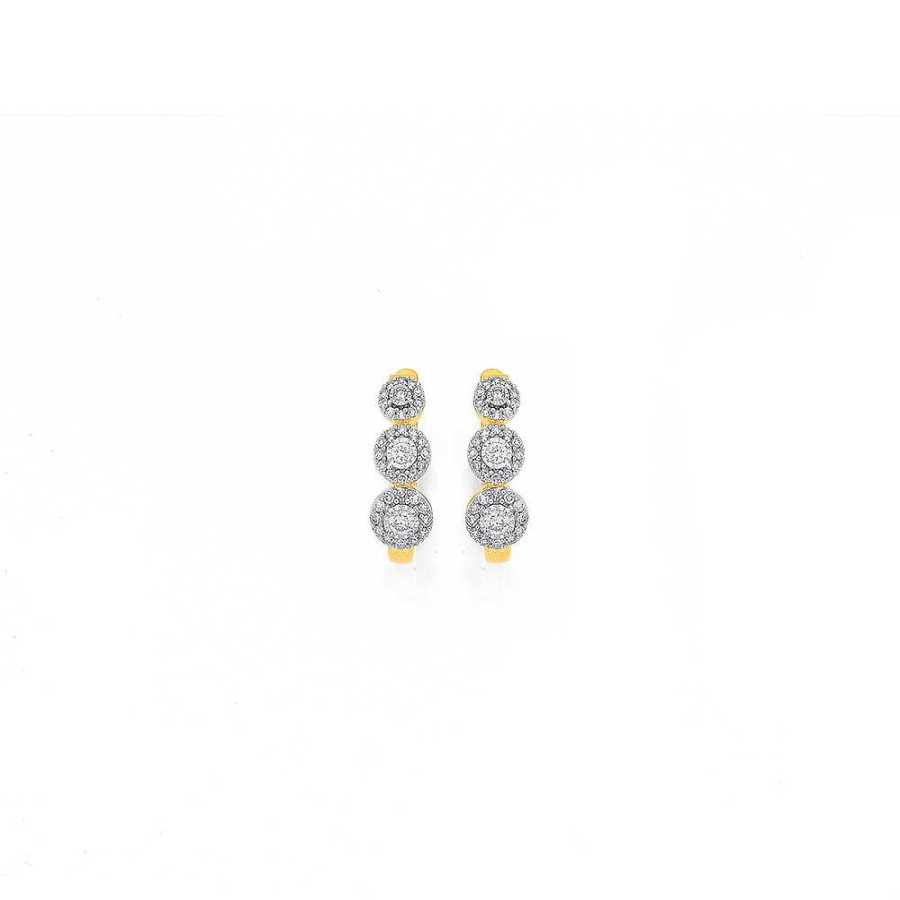 Earrings Pascoes | 9Ct Diamond Earrings Tdw=.34Ct