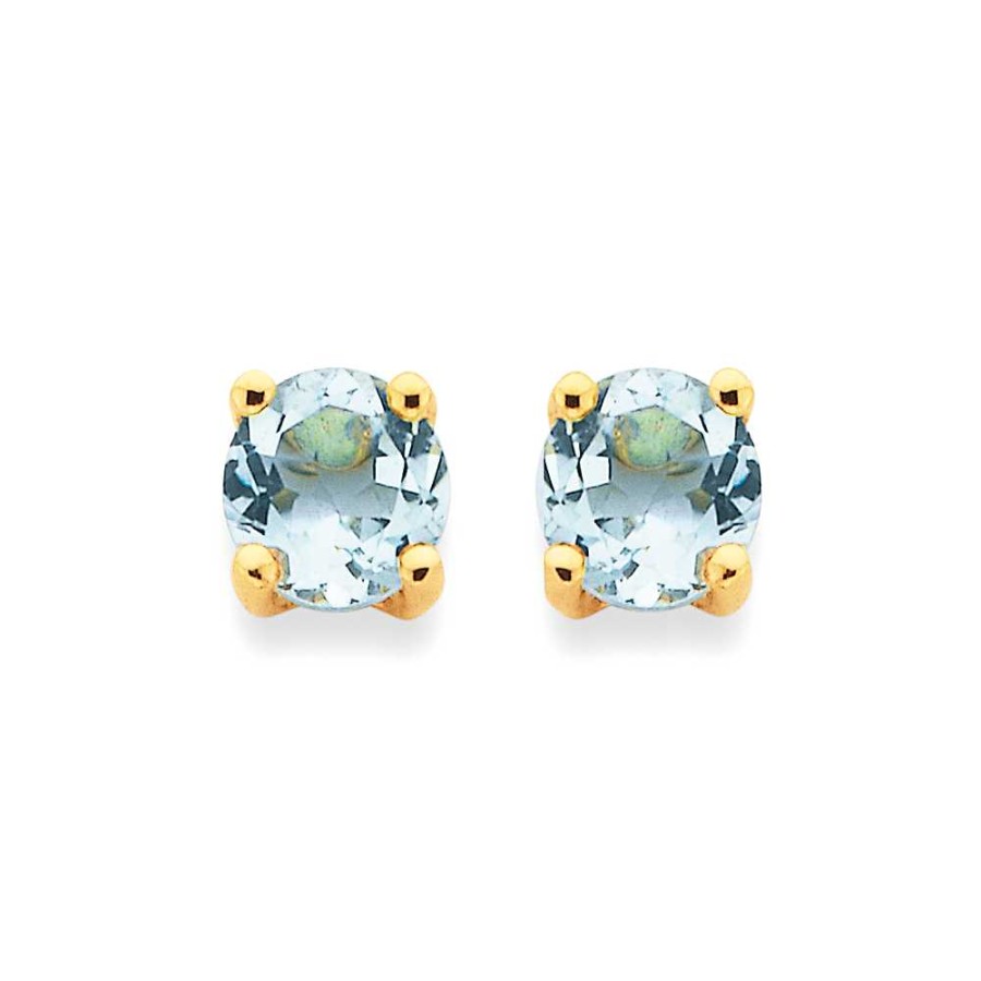 Earrings Pascoes | 9Ct Aquamarine Stud Earrings