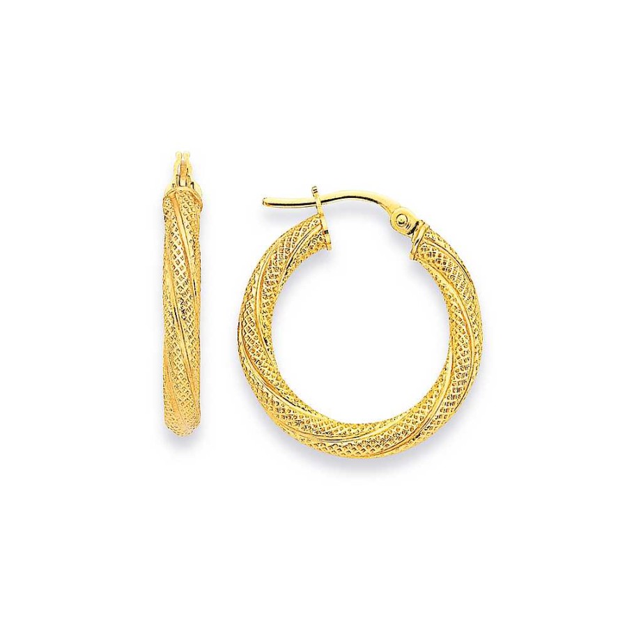 Earrings Pascoes | 9Ct 15Mm Twist Hoops