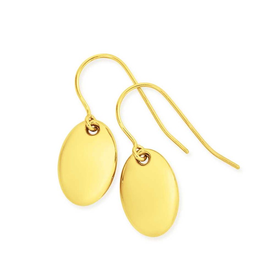 Earrings Pascoes | 9Ct Gold Puff Drop Earrings