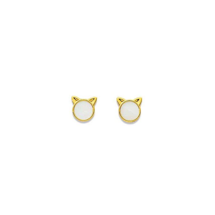 Earrings Pascoes | 9Ct Cat Studs