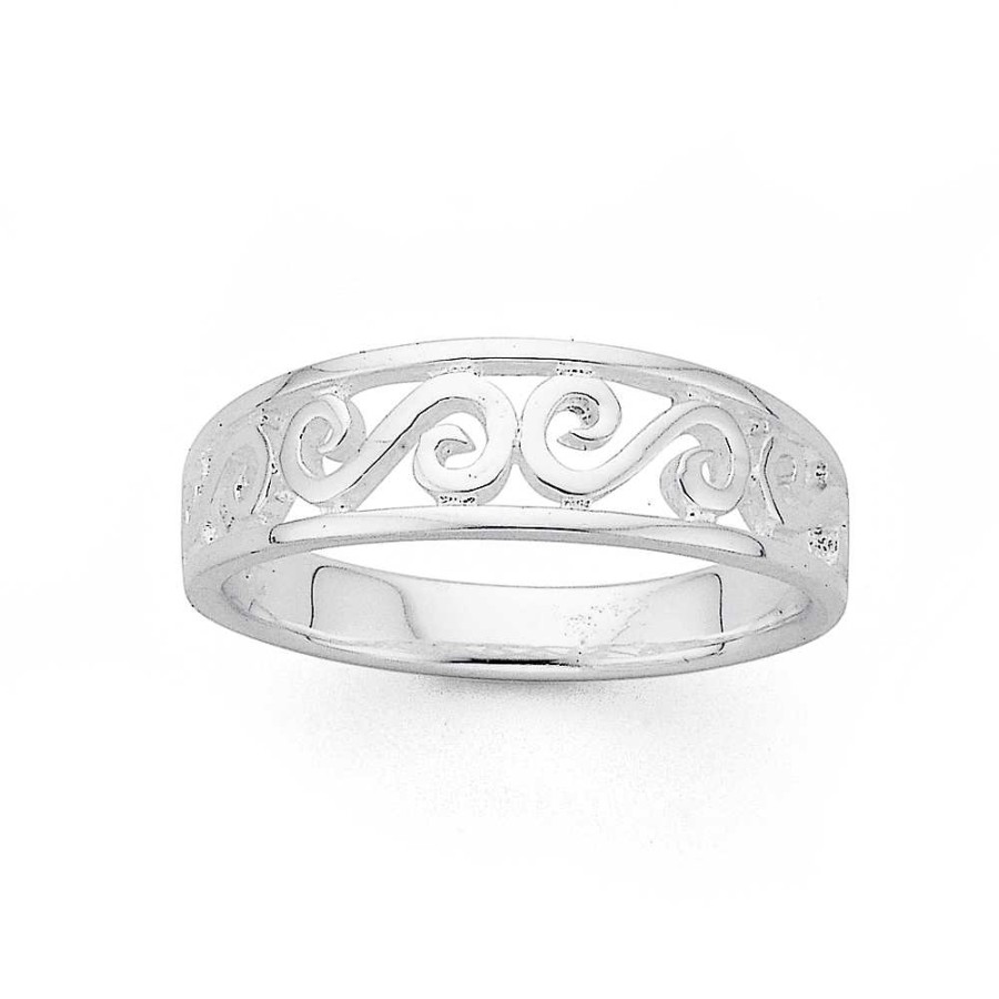 Rings Pascoes | Sterling Silver Scroll Dress Ring