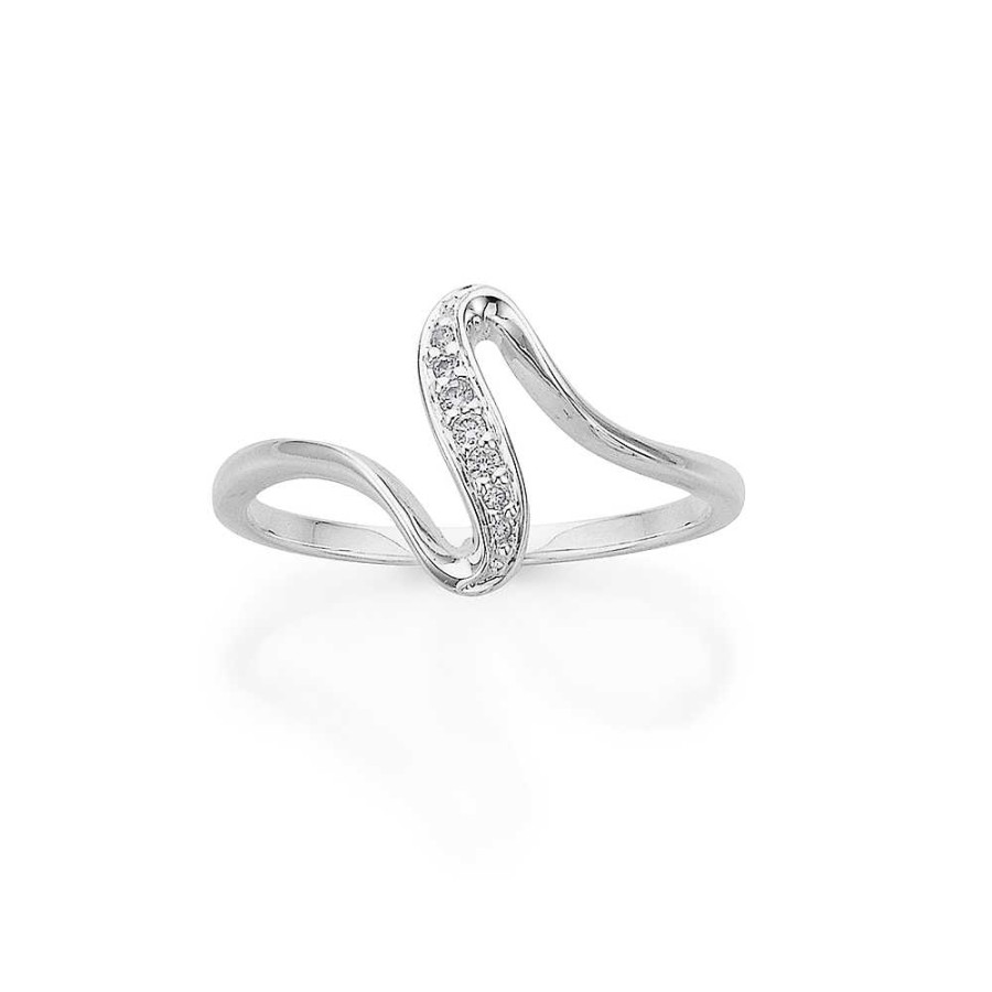 Rings Pascoes | Sterling Silver Cubic Zirconia Ring Size R