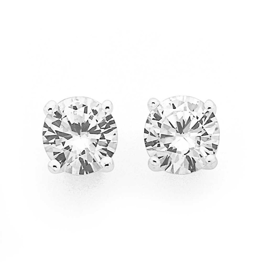 Earrings Pascoes | Sterling Silver Cubic Zirconia Studs